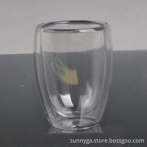 High Borosilicate Double Wall Glass with 90mL Capacity